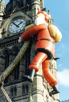 Giant Santa at Manchester Christmas Markets