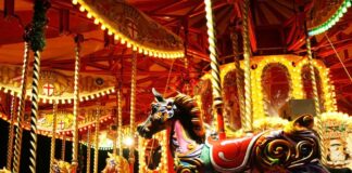 Horse carousel at Southampton Christmas Market.