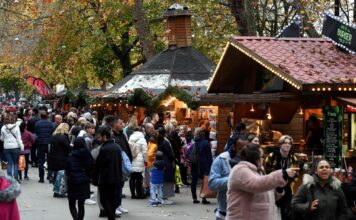 Cheltenham Christmas Market 2025 The stalls at Cheltenham Christmas Market.