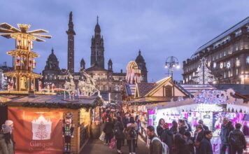 Glasgow Christmas Market 2025 Stalls at Glasgow Christmas Market.