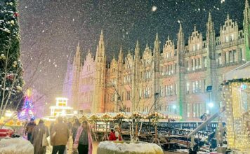 Aberdeen Christmas Market 2025 A snowy Aberdeen Christmas Market