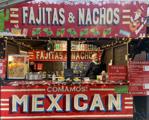 Food stall at Canterbury Christmas Market