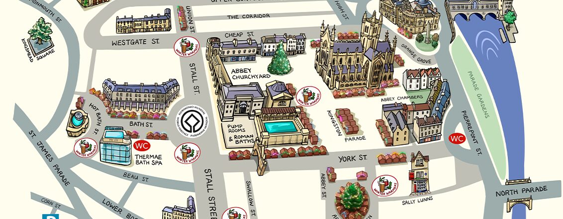Bath Christmas Market stall map 2025